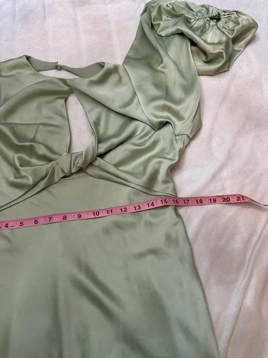 Significant Other Sage Green Demi Midi Dress Size 12 28315 - Picture 12 of 14